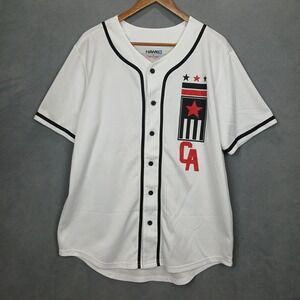 Tony Hawk Baseball Jersey Mens XL‎ White Mesh Graphic California Elite Bb #98